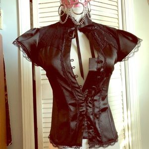 Living Dead Souls Lace Victorian Gothic Shirt